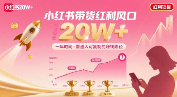 一年时间靠小红书带货项目年入20w+，最不能错的大红利项目-创客空间