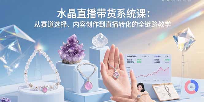 （15721期）水晶直播带货系统课：从赛道选择、内容创作到直播转化的全链路教学-创客空间