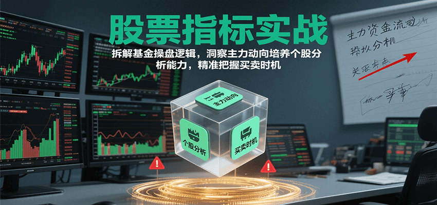 股票指标实战，拆解基金操盘逻辑，洞察主力动向培养个股分析能力，精准把握买卖时机-创客空间