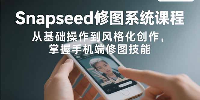 （15732期）Snapseed修图系统课程：从基础操作到风格化创作，掌握手机端修图技能-创客空间