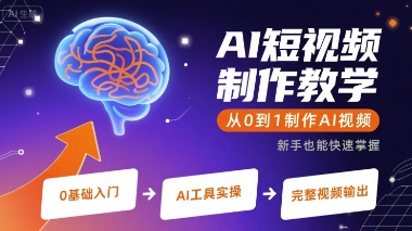 AI短视频制作教学，从0到1制作AI视频-创客空间