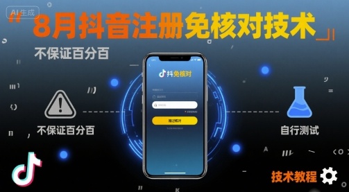 8月抖音注册免核对技术，不保证百分百，自测-创客空间