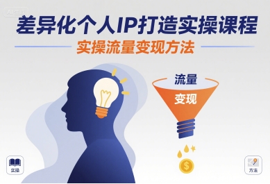 差异化个人IP打造实操课程，实操流量变现方法-创客空间