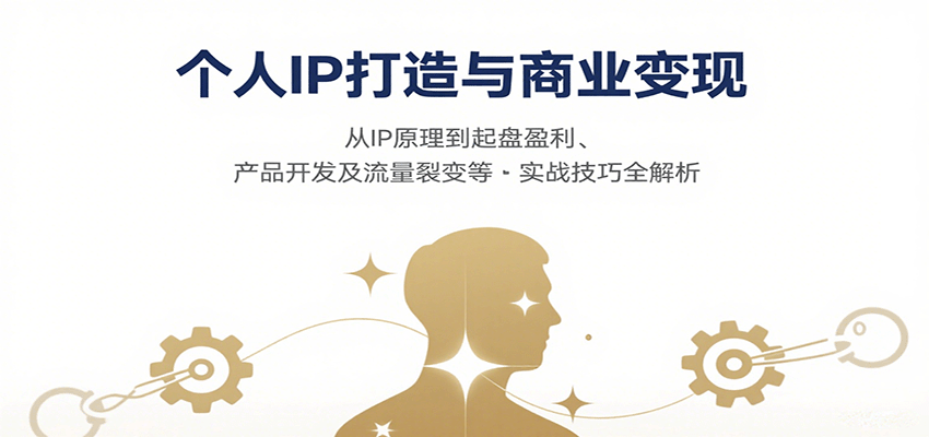 个人IP打造与商业变现，从IP原理到起盘盈利、产品开发及流量裂变等实战技巧全解析-创客空间