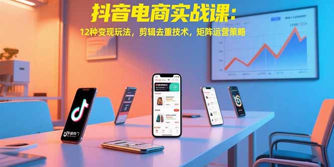 （15478期）抖音电商实战课：12种变现玩法，剪辑去重技术，矩阵运营策略-创客空间