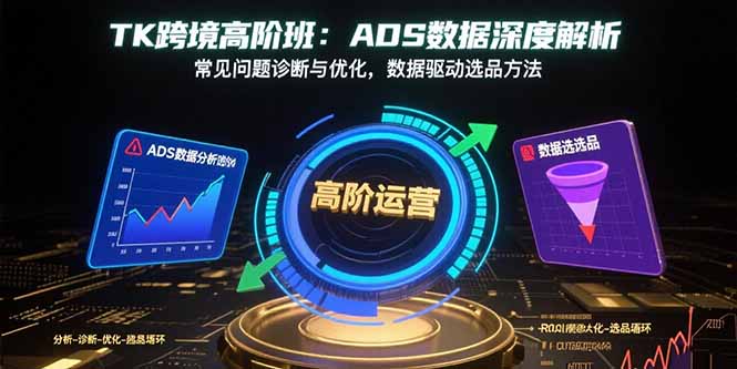 （15809期）TK跨境高阶班：ADS数据深度解析，常见问题诊断与优化，数据驱动选品方法-创客空间