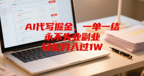 AI代写掘金，一单一结，永不失业副业，轻松月入过1W-创客空间