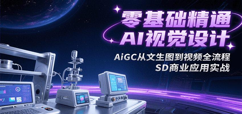 零基础精通AI视觉设计，AiGC从文生图到视频全流程，SD商业应用实战-创客空间