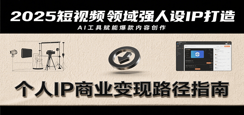 2025短视频领域强人设IP打造，结合爆款案例与AI工具应用，从个人出镜到商业成交转化-创客空间