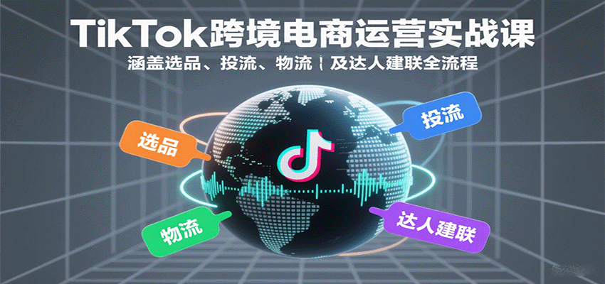TikTok跨境电商运营实战课：涵盖选品、投流、物流及达人建联全流程-创客空间