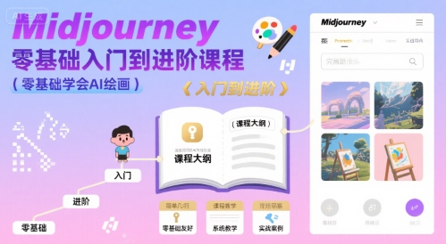 midjourney零基础入门到进阶课程，零基础学会AI绘画-创客空间
