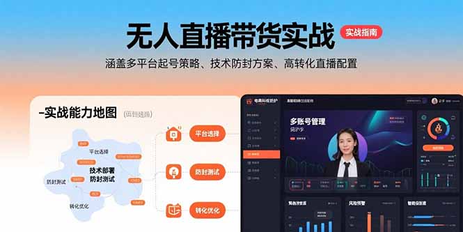 （15622期）无人直播带货实战，涵盖多平台起号策略、技术防封方案、高转化直播配置-创客空间