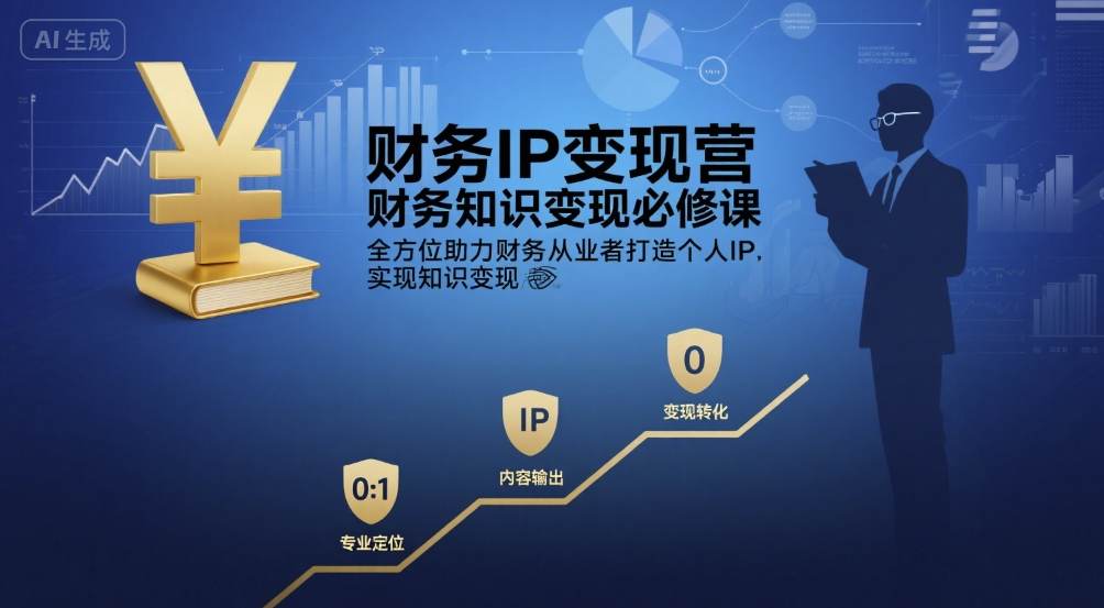 财务IP变现营，财务知识变现必修课，全方位助力财务从业者打造个人IP，实现知识变现-创客空间