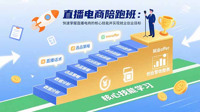 （15900期）直播电商陪跑班：快速掌握直播电商的核心技能并实现就业/创业目标-创客空间