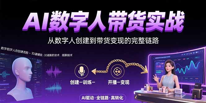 （15548期）AI数字人+带货实战：从数字人创建到带货变现的完整链路-创客空间