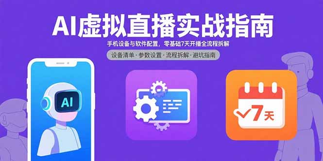 （15835期）AI虚拟直播实战指南，手机设备与软件配置，零基础7天开播全流程拆解-创客空间