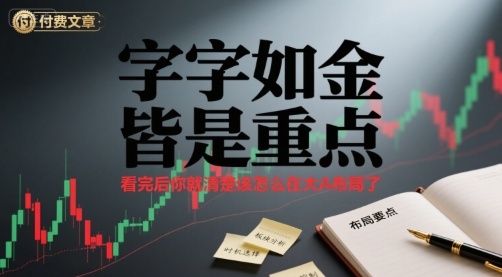 付费文章：字字如金 皆是重点， 看完后 你就清楚该怎么在大A布局了-创客空间