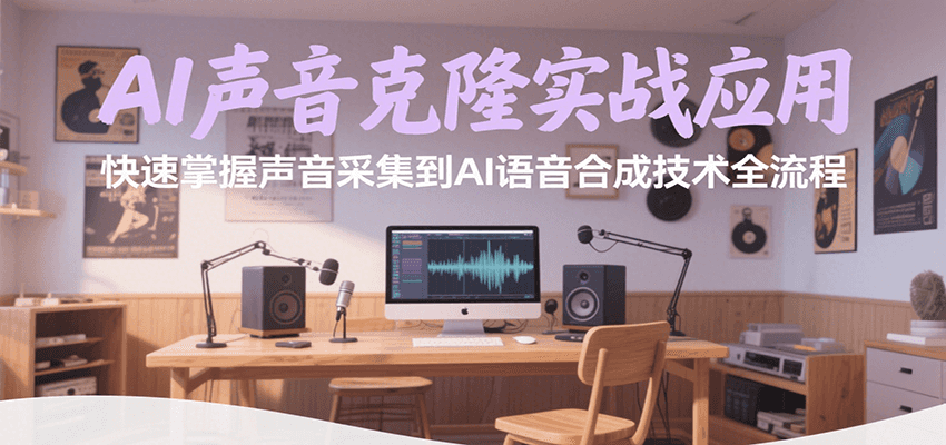 AI声音克隆实战应用，快速掌握声音采集到AI语音合成技术全流程-创客空间