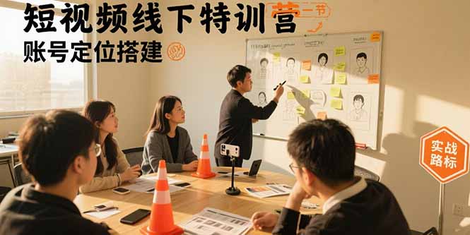 （15707期）短视频线下特训营：账号定位搭建/口播号拍摄剪辑/直播间流量入口/变现实战-创客空间
