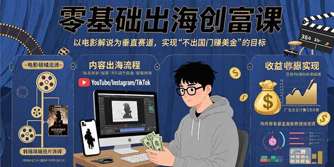 （15709期）零基础出海创富课：以电影解说为垂直赛道，实现不出国门赚美金的目标-创客空间
