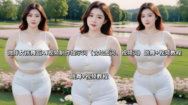微胖女孩舞蹈AI视频制作提示词（含绘图词、视频词） 跳舞+视频教程-创客空间