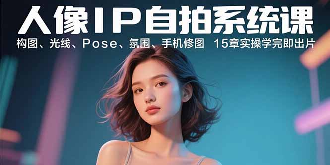（15920期）人像IP自拍系统课：构图、光线、Pose、氛围、手机修图 15章实操学完即出片-创客空间