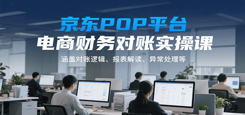 京东POP平台电商财务对账实操课，涵盖对账逻辑、报表解读、异常处理等-创客空间