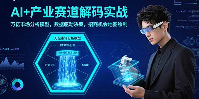 （15712期）AI+产业赛道解码实战：万亿市场分析模型，数据驱动决策，招商机会地图绘制-创客空间