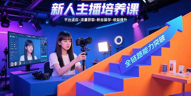 （15701期）新人主播培养课：平台适应-流量获取-粉丝留存-收益提升 全链路能力突破-创客空间