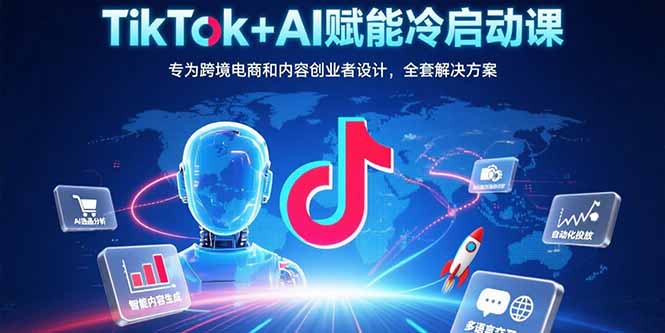 （15561期）TikTok+AI赋能冷启动课：专为跨境电商和内容创业者设计，全套解决方案-创客空间