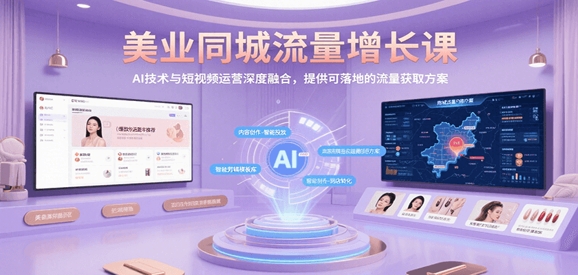 美业同城流量增长课，AI技术与短视频运营深度融合，提供可落地的流量获取方案-创客空间