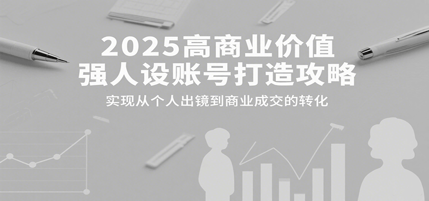 2025高商业价值强人设账号打造攻略，实现从个人出镜到商业成交的转化-创客空间