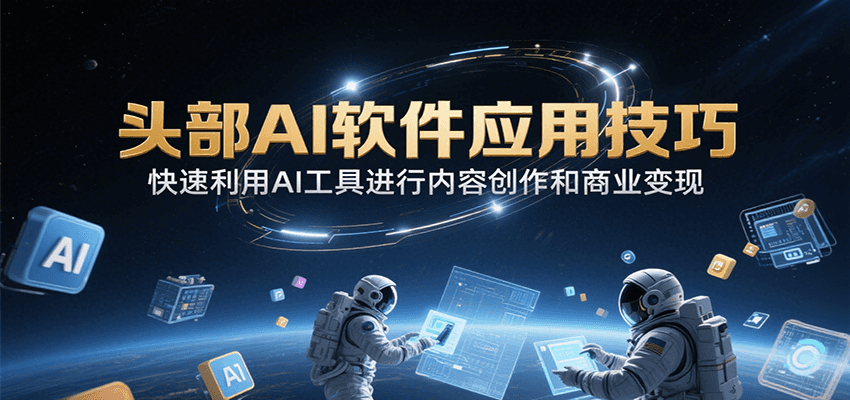 头部AI软件应用技巧，快速利用AI工具进行内容创作和商业变现-创客空间