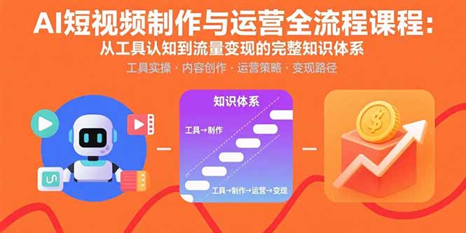 （15863期）AI短视频制作与运营全流程课程：从工具认知到流量变现的完整知识体系-创客空间