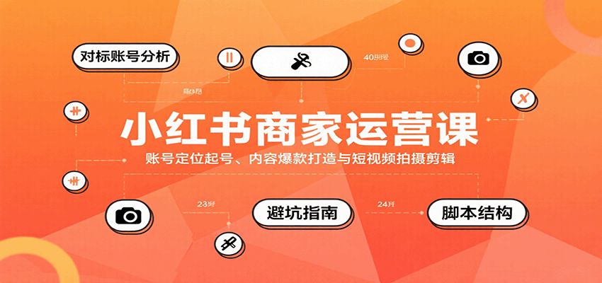 小红书商家运营课，账号定位起号、内容爆款打造与短视频拍摄剪辑-创客空间