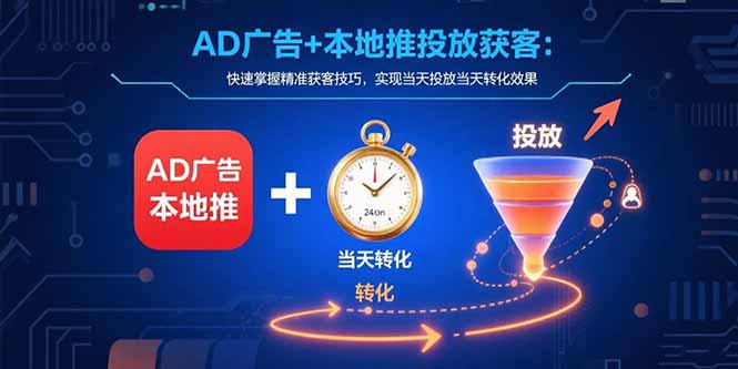 （15637期）AD广告+本地推投放获客：快速掌握精准获客技巧，实现当天投放当天转化效果-创客空间