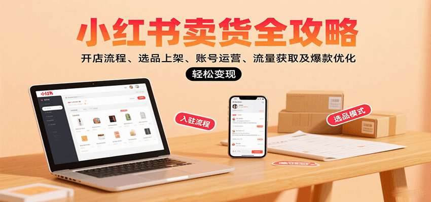 小红书卖货全攻略：开店流程、选品上架、账号运营、流量获取及爆款优化，轻松变现-创客空间